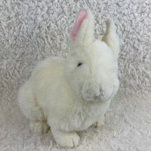 Charm Co. VTG 1985 White Bunny Rabbit Plush Stuffed Animal Toy 12” Realistic